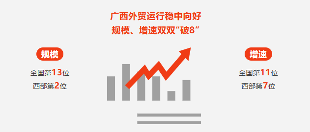 2025年广西外贸进出口实现“双8” 规模近8200亿元、增速超8% 2025年广西外贸进出口实现“双8” 规模近8200亿元、增速超8%